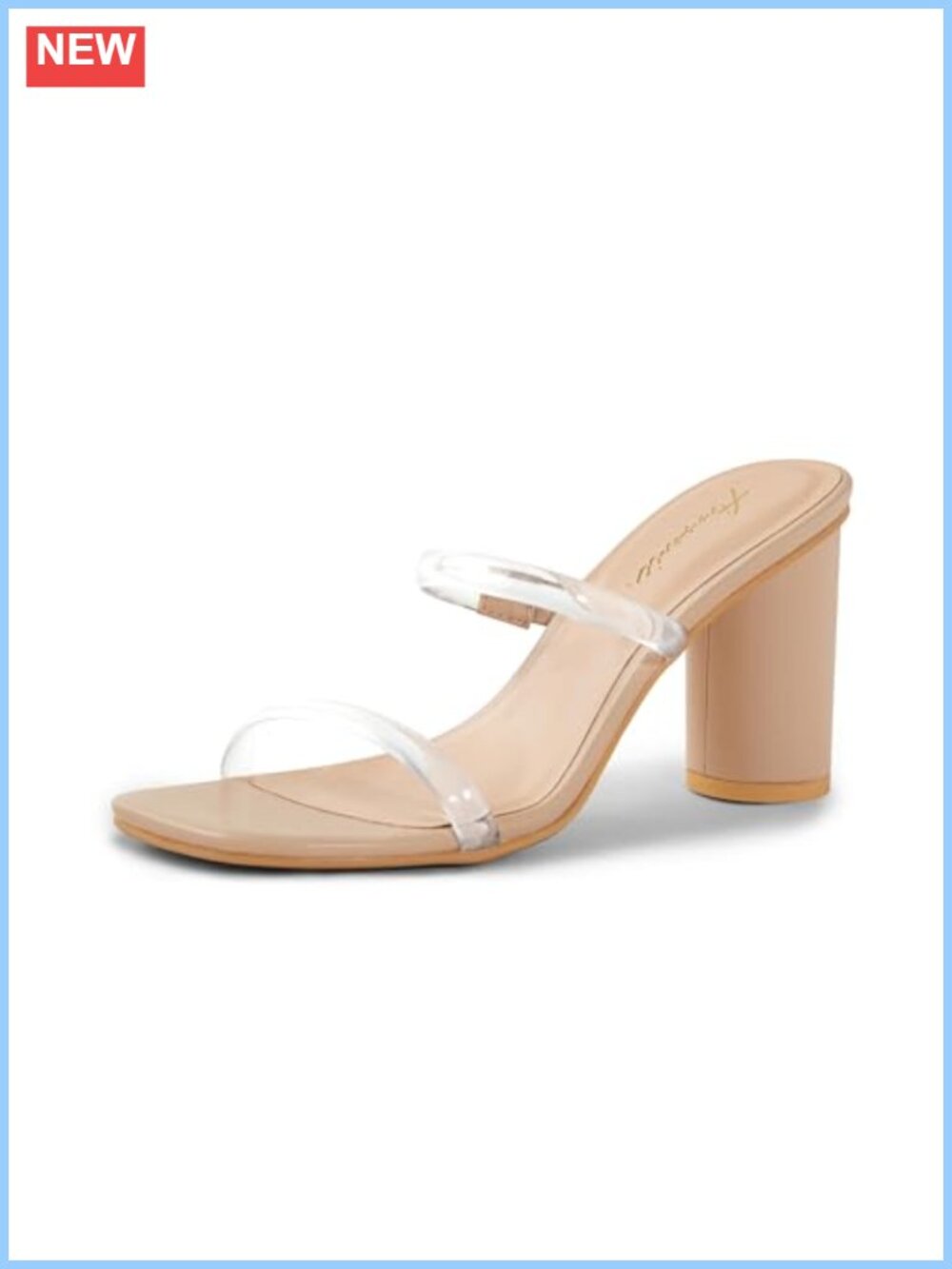 Square Open Toe Heels Women's Chunky Block Heel Strappy Sandals Party Dressy
